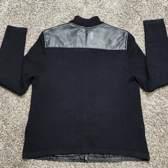 JACLYN Smith classics 100% leather and ribbed knit fabric jacket sz 12 - Picture 9 of 11